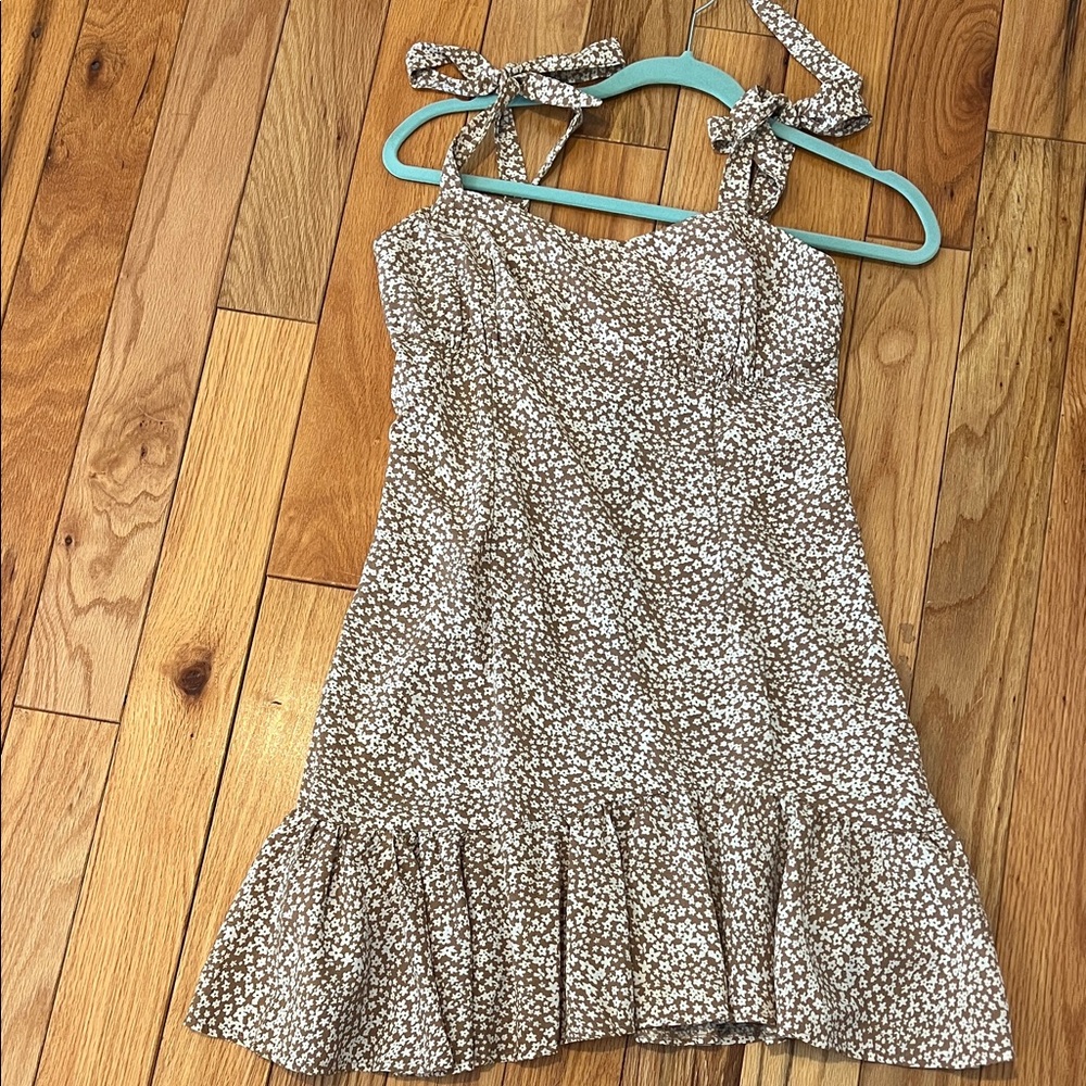 Princess polly brown floral mini dress